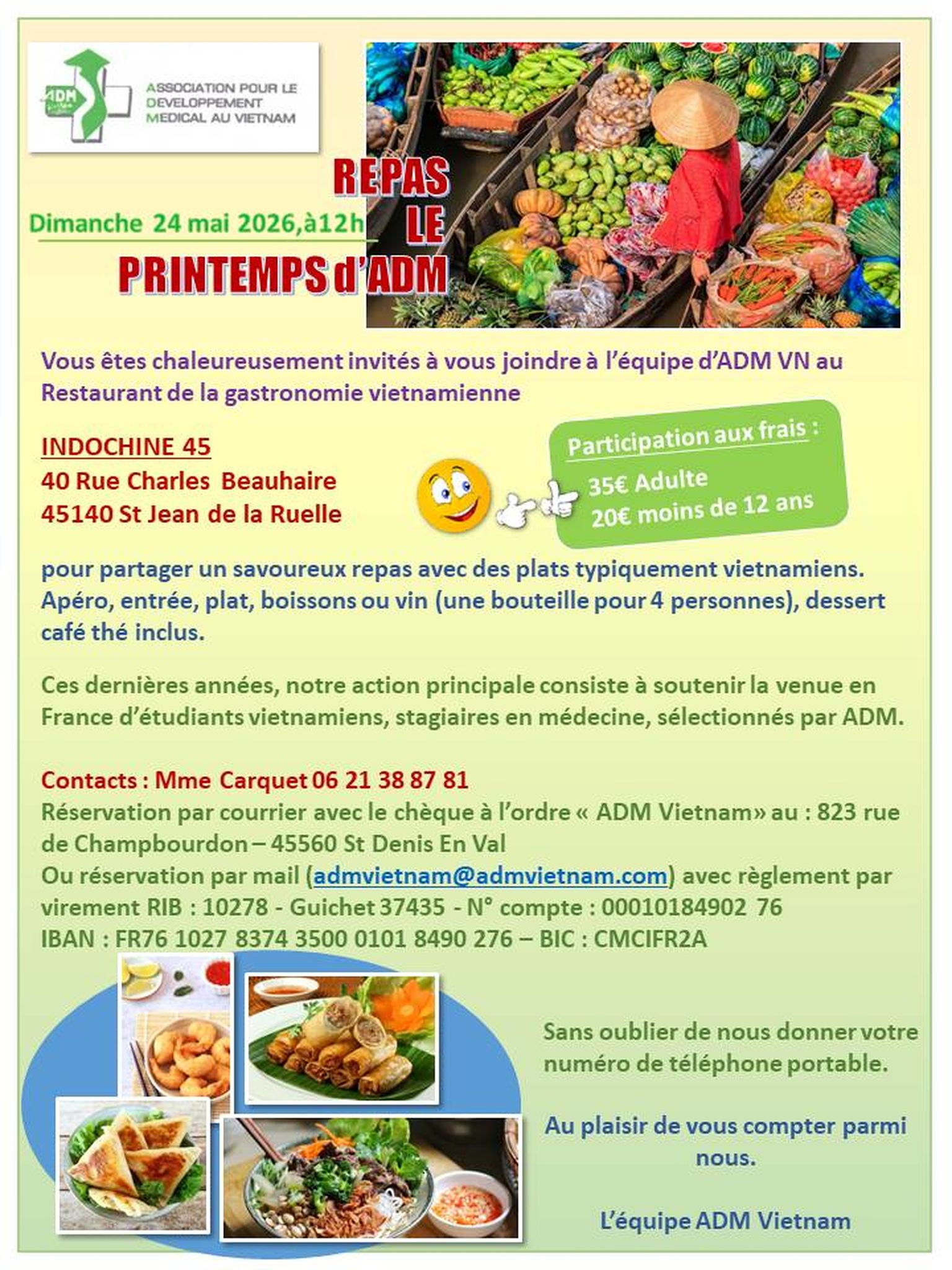Repas du Printemps d'ADM – Mai 2026